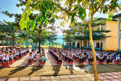 Quang cảnh của 1 tiết  sinh hoạt dưới cờ đầu tuần