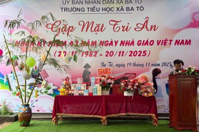 TRƯỜNG TIỂU HỌC XÃ BA TÔ TỔ CHỨC GẶP MẶT TRI ÂN KỶ NIỆM 43 NĂM NGÀY NHÀ GIÁO VIỆT NAM (20/11/1982 – 20/11/2025)